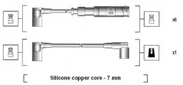 Ккомплект проводов зажигания 941115200660 MAGNETI MARELLI