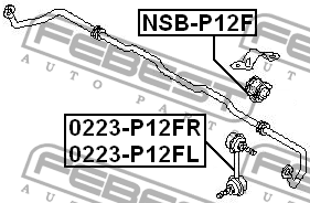 Втулка стабилизатора NSB-P12F FEBEST