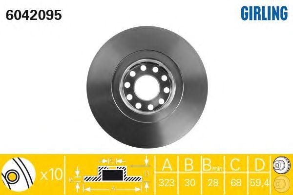 Тормозной диск 6042095 GIRLING