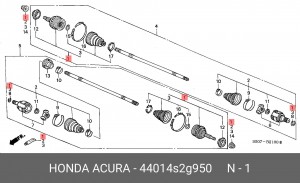 ШРУС 44014-S2G-950 HONDA