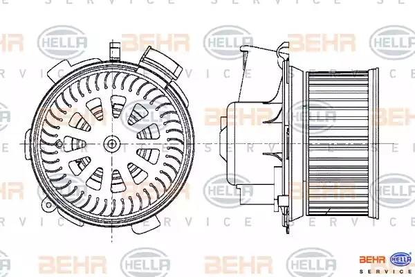 Электродвигатель, вентиляция салона 8EW 009 159-481 HELLA