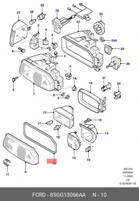 Прокладка, основная фара 85GG13066AA FORD