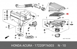 Воздушный фильтр 17220P7A003 HONDA