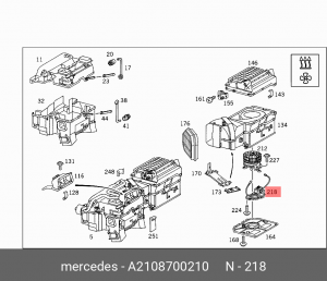 Блок управления отопителем A 210 870 02 10 MERCEDES BENZ