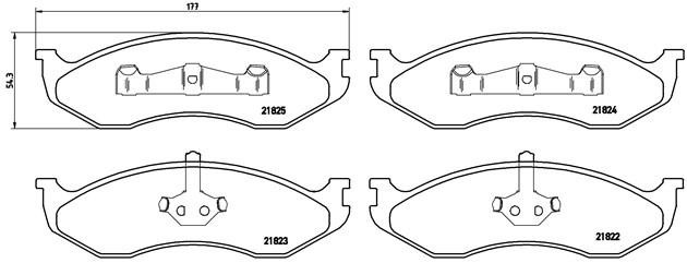 Комплект тормозных колодок, диско P37004 BREMBO