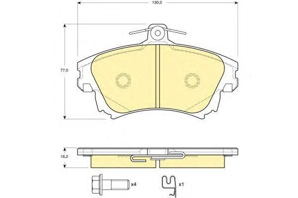 Комплект тормозных колодок, диско 6133891 GIRLING