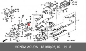 Катализатор 18160P06J10 HONDA