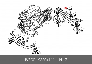 Подвеска, двигатель 93804111 IVECO