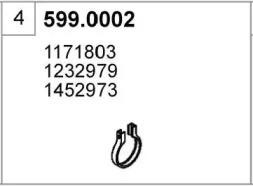 Монтажный комплект, глушитель 5990002 ASSO