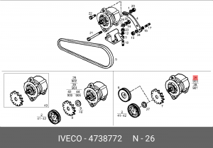 Генератор 4738772 IVECO