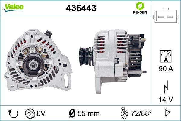 Генератор 436443 VALEO PHC