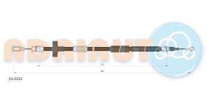 Трос ручного тормоза 030253 ADRIAUTO
