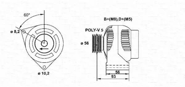 Генератор 943356965010 MAGNETI MARELLI