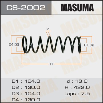 Пружина подвески CS2002 MASUMA