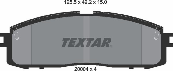 Комплект тормозных колодок, диско 2000401 TEXTAR