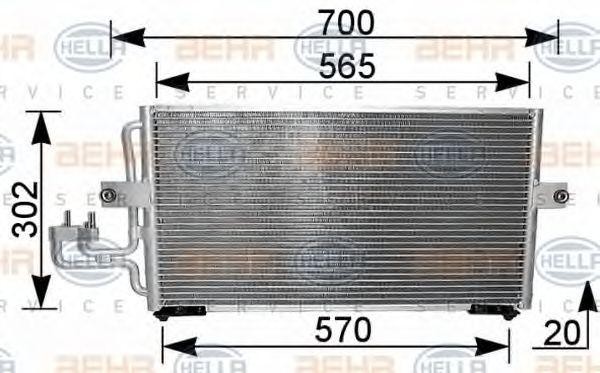 Конденсатор, кондиционер 8FC 351 037-251 HELLA