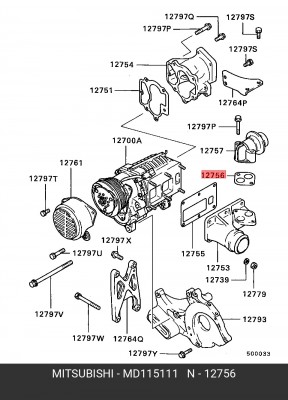 Прокладка системы подачи воздуха MD115111 MITSUBISHI