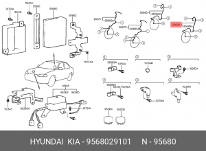 Датчик, частота вращения колеса 9568029101 HYUNDAI KIA