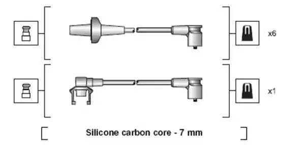 Ккомплект проводов зажигания 941318111001 MAGNETI MARELLI