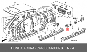 Лючок бензобака 74480SAA000ZB HONDA