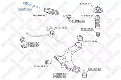 Тяга рулевая 55-01031-SX STELLOX