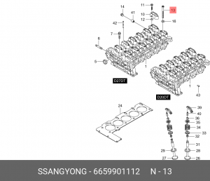 Болт крепления ГБЦ 6659901112 SSANG YONG