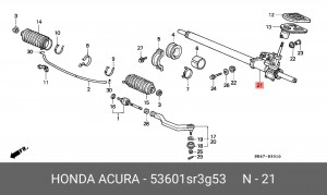Рулевой механизм 53601SR3G53 HONDA