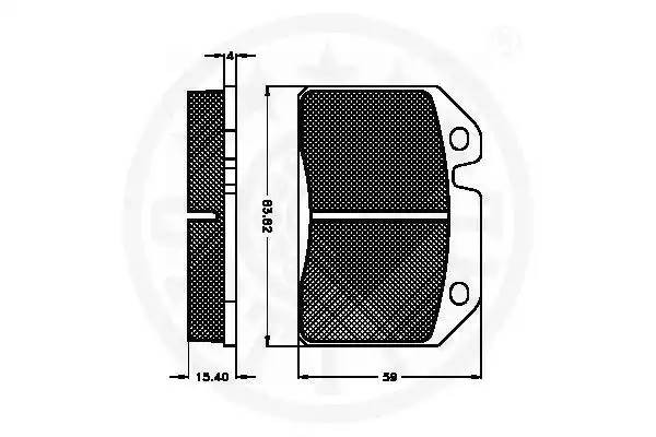 Комплект тормозных колодок, диско 9107 OPTIMAL