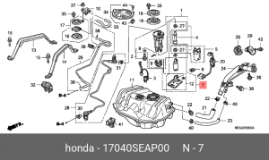 Насос электрический топливной системы 17040SEAP00 HONDA