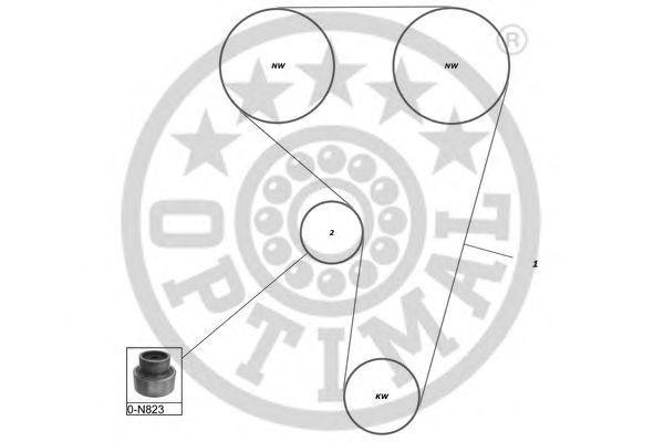 Комплект ремня ГРМ SK-1445 OPTIMAL