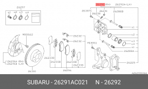 Тормозной суппорт 26291AC021 SUBARU