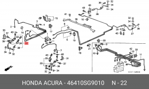 Тормозной шланг 46410SG9010 HONDA