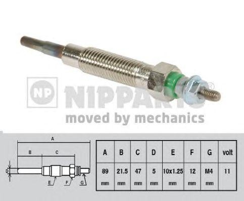 Свеча накаливания J5715005 H B JAKOPARTS NIPPARTS