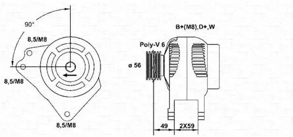 Генератор 943355035010 MAGNETI MARELLI