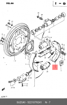 Комплект тормозных колодок 5221079241 SUZUKI