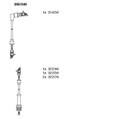 Ккомплект проводов зажигания 300540 BREMI