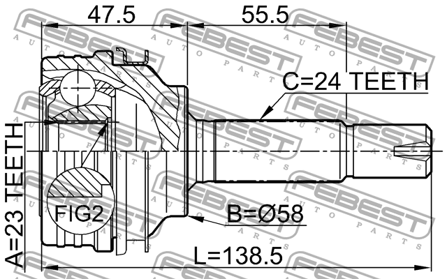 ШРУС 0110-035 FEBEST