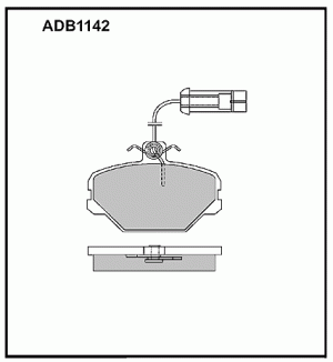 Колодки тормозные дисковые ADB1142 ALLIED NIPPON