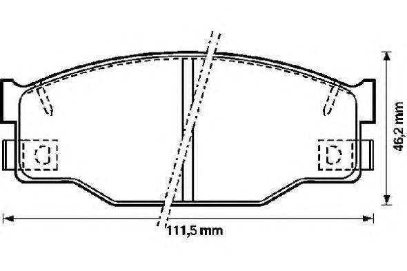 Комплект тормозных колодок, диско 572227B BENDIX JURID