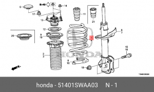 Пружина подвески 51401SWAA03 HONDA
