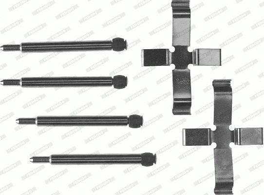Комплектующие, колодки дискового тормоза FBA601 FERODO