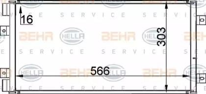 Конденсатор, кондиционер 8FC351300741 HELLA