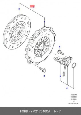 Комплект сцепления YM21-7540-CA FORD