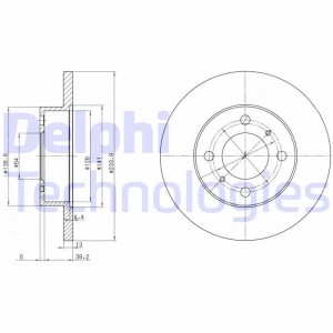 Тормозной диск BG2809 DELPHI