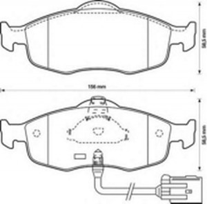 Комплект тормозных колодок, диско 571522X BENDIX JURID