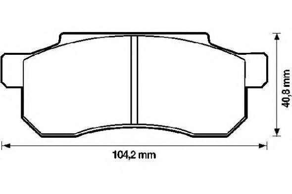 Комплект тормозных колодок, диско 572168B BENDIX JURID