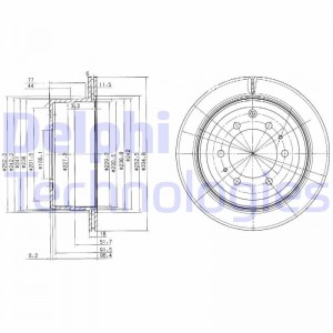 Тормозной диск BG3188 DELPHI