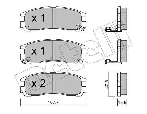 Комплект тормозных колодок, диско 22-0398-0 METELLI