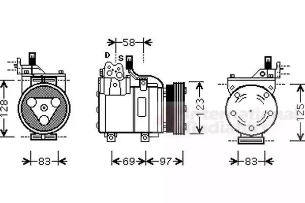 Компрессор, кондиционер 8200K093 VAN WEZEL