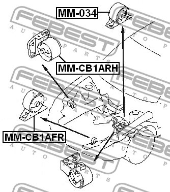 Подушка двигателя MM-034 FEBEST
